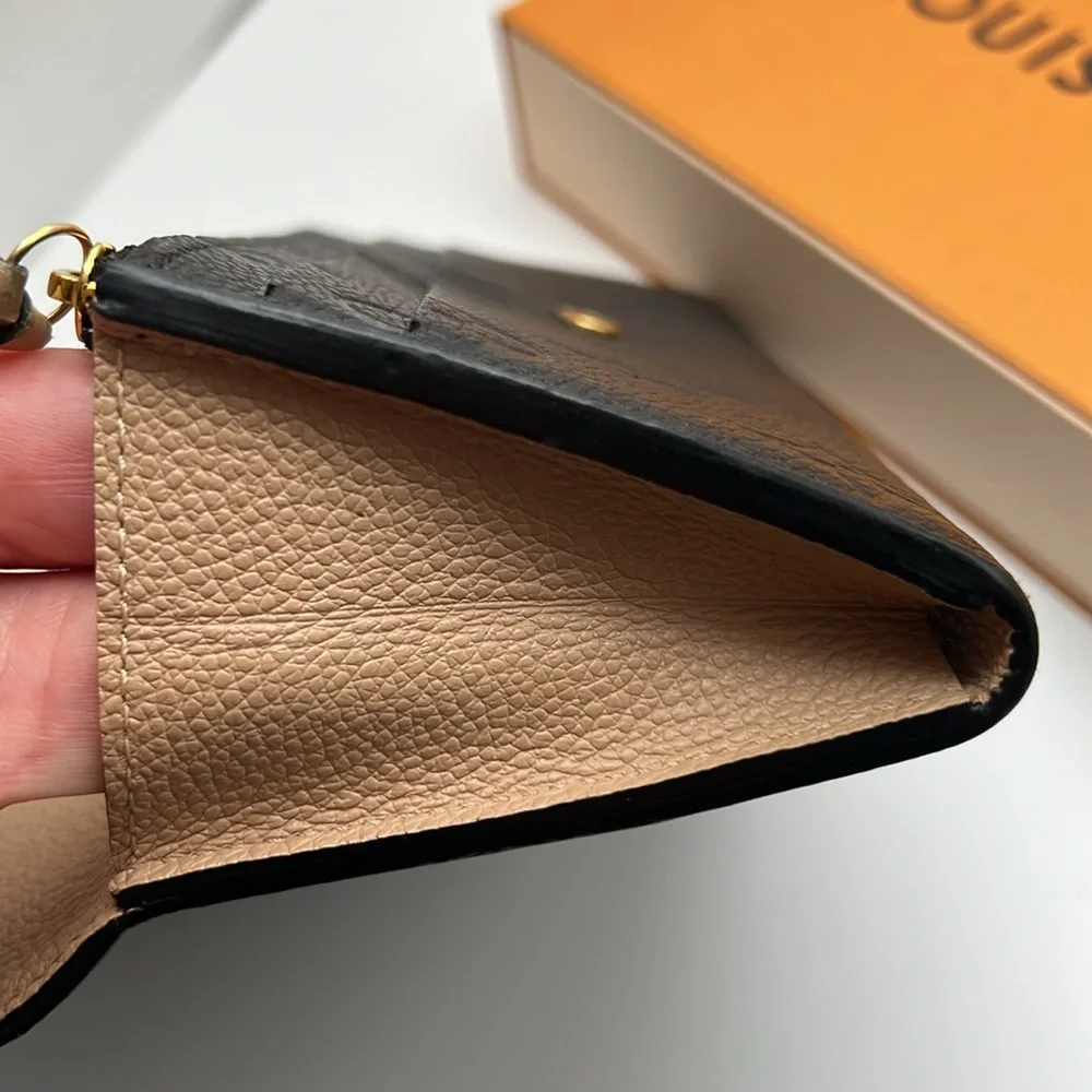 Louis Vuitton 2016 MONOGRAM EMPREINTE Leather Emilie Black Wallet Box & Dust bag - Picture 17 of 17